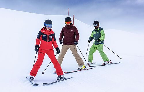 Beginners' ski course for adults at the Klosters Ski School 